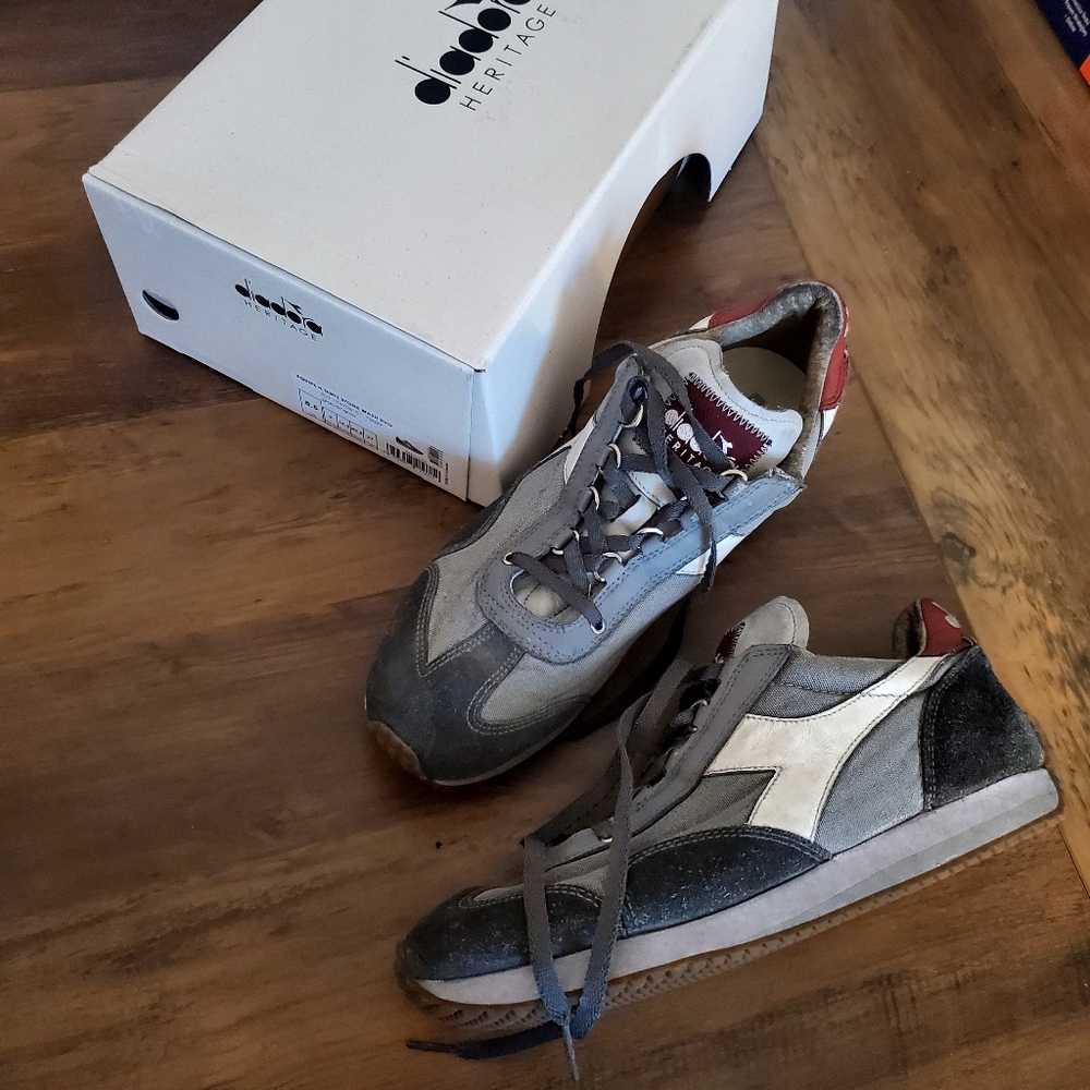 Diadora Unisex Equipe H Canvas Stone Wash Size 8.5 men 10.5 women never worn